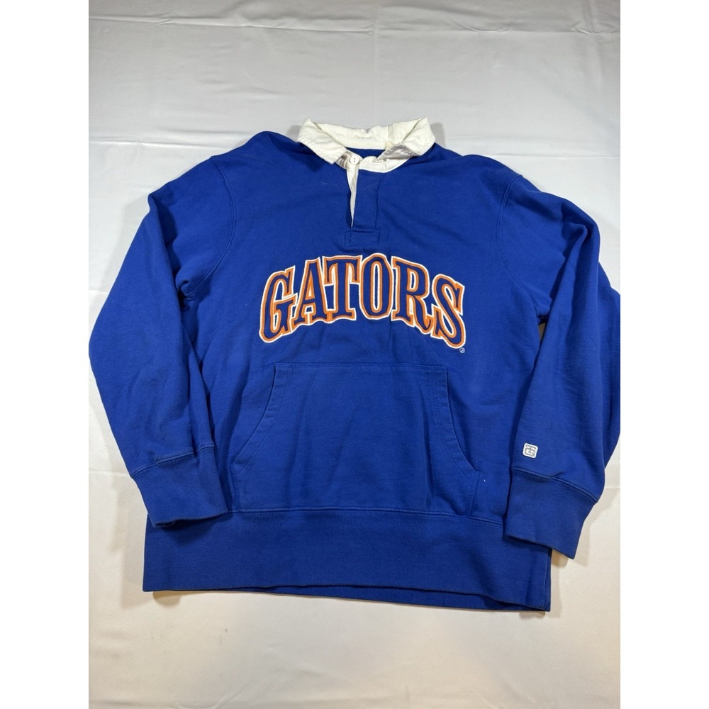 Tailgate Florida Gators Rugby Collar Hoodie Mens M Blue Sweatshirt
